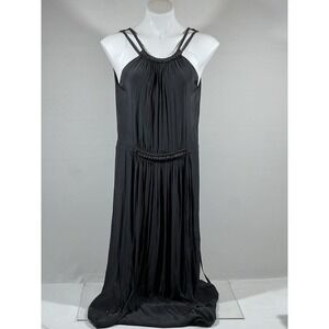 Ramy Brook Womens Halter Dress Black Sleeveless Stretch Evening M